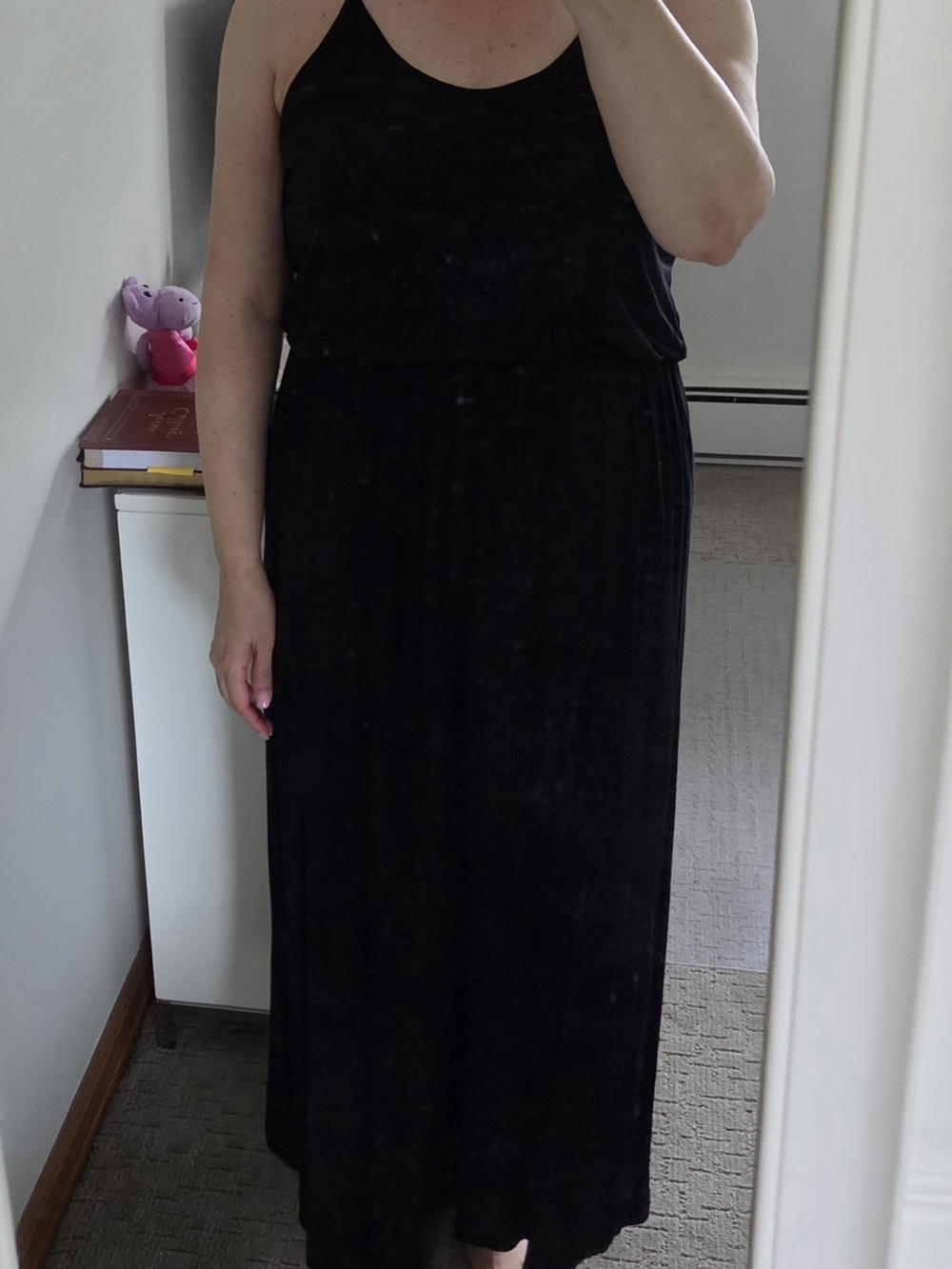 Olivia Rae Black Spagetti-strap Maxi Dress (size L)